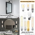 thumbnail image 5 of Modern Black Wall Sconce with Frosted Glass Tube Bathroom Light Fixtures, 5 of 6