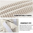 thumbnail image 4 of Chair Covers for Dining Room Stretch Dining Chair Covers Chair Cushions for Dining Chairs Super Fit Dining Chair Protector Removable Washable Chair Covers Set of 6, Biscotti Beige, 4 of 7
