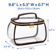 thumbnail image 3 of PLERISE Large Capacity Waterproof Travel Vanity Case for Skincare and Toiletries, 3 of 8