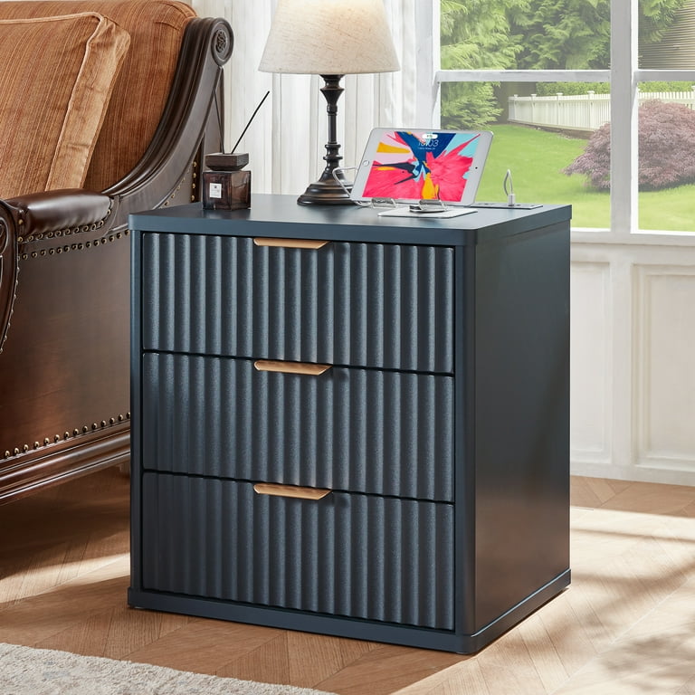 navy blue dresser and nightstand Parke 36" Navy Blue Wood 4-Drawer Kids Dresser