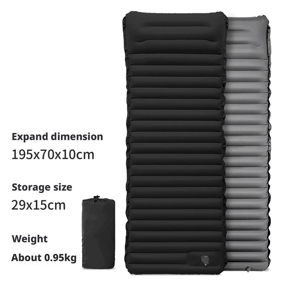 Camp Self Inflating Camping Mattress with Built-in Foot Pumpღ