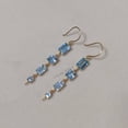 thumbnail image 5 of Natural Swiss Blue Topaz Earrings, 14K Solid Yellow Gold Swiss Blue Topaz Earrings, December Birthstone Earrings, Anniversary Present, 5 of 10