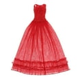 thumbnail image 1 of de muñeca de princesa tul de encaje de 1/3, para trajes de de muñeca BJD, Formal de muñeca de niñ rojo, 1 of 8