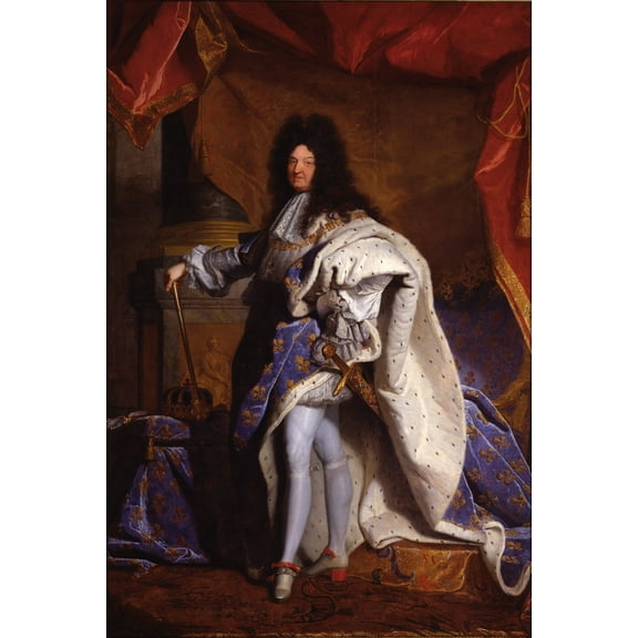 24"x36" Gallery Poster, Hyacinthe Rigaud Louis XIV, roi de France 1638 1715