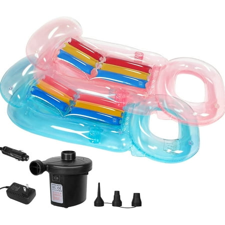 KCSD Inflatable Pool Lounge, 2 Pack Inflatable Pool Float Pool Raft ...