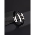 thumbnail image 3 of Men’s Bracelet with 316L Stainless Steel Buckle – Braided Multi‑Layer Wristband Cuff Gift for Men Black/Gold Plated/White Gold Plated Size 8.3″, 3 of 6