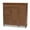Walnut Brown, variant on Bowery Hill Contemporary Wood 11-Shelf and Drawer Shoe Cabinet in Dark Gray