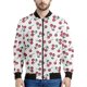 thumbnail image 3 of Chaquetas con cremallera y estampado de cerezas y frutas de dibujos animados para hombre, sudadera con estampado 3D a la moda, chaqueta bomber informal de calle, abrigo de manga larga, 3 of 4