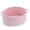 Pink, variant on Brown Woven Cotton Rope Storage Basket with Lace Trim, Collapsible Toy Organizer, 13" D x 8" W x 6" H, Decorative Basket for Nursery,Beige