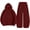 Wine, variant on ShomPort Sweatsuit for Women Fall 2 Piece Outfits Long Sleeve Hoodie Sweatshirts and Wide Leg Joggers Tracksuit Sets