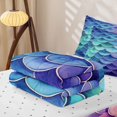 thumbnail image 6 of Homewish Mermaid Scale Zipper Twin Comforter Sets with Fitted Sheet and 2 Pillowcases For Kids Girls,Ocean Animal Zipper Bedding Set,Reversible,4pcs, 6 of 8
