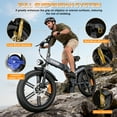 thumbnail image 4 of GOKEEP X20 Adults Electric Bike, 750W Motor, 48V 21.3AH Removable Dual Lithium Battery, 20" x 4.0 Fat Tire Folding E-Mountain Dirt Bike, UL2849 Certified, Gray, 4 of 6