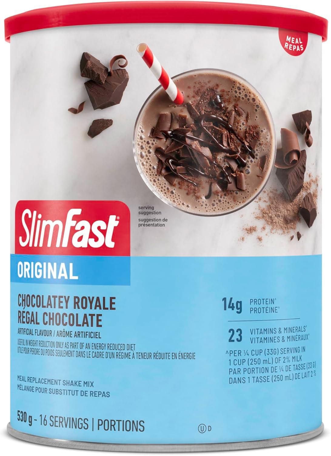 SlimFast Original Chocolatey Royale Meal Replacement Shake Mix, 530 g
