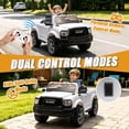 thumbnail image 6 of COCLUB RAM 2500 12V Electric Car for Kids, Ride on Toys W/Remote Control, Truck Bed Storage, Bluetooth, Music, Gift Pickup For Kids Aged 3-5, White, 6 of 8