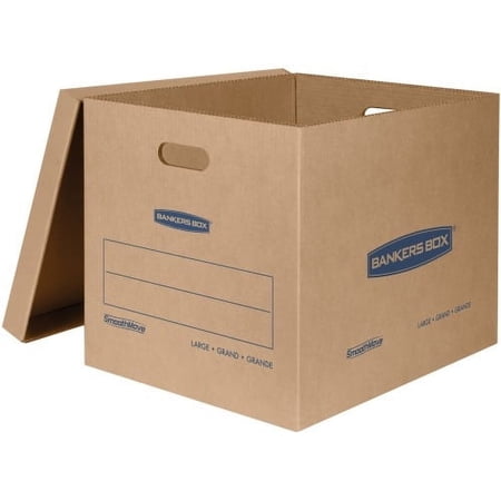 Bankers Box SmoothMove Moving Boxes Internal Dimensions: 17" Width x 21" Depth x 17" Height - External Dimensions: 17.6" Width x 22.3" Depth x 17.4" Height - Lift-off Closure - Corrugated Paper - Kraf