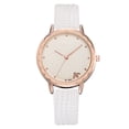 thumbnail image 1 of Nuevo reloj de pulsera unisex con correa de PU a la moda para hombre y mujer, reloj de regalo (blanco), 1 of 3