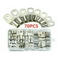 70Pcs Copper Tube Terminals Battery Welding Cable Lug Ring Crimp