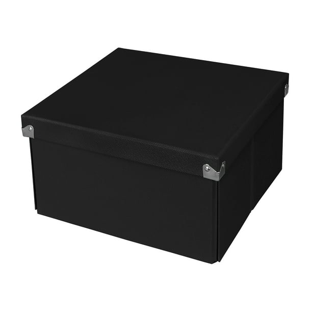 Pop n Store Decorative Collapsible Storage Box With Lid, Medium Square