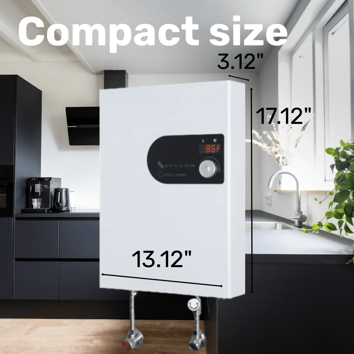 Upgrade 18kW Tankless Electric Water Heater, 240V Instant Hot Water, Whole House, Energy Efficient