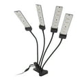 thumbnail image 5 of Luz LED de cultivo, iluminación Flexible de espectro completo de 4 cabezales, lámpara de cultivo de plantas con Clip de atenuación de 5 engranajes con sincronización de 100-240V, enchufe europeo, 5 of 5