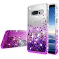 thumbnail image 3 of Compatible for Samsung Galaxy Note 8 Case, with [Temper Glass Screen Protector] SOGA Diamond Glitter Liquid Quicksand Cover Cute Girl Women Phone Case [Clear/Purple], 3 of 6