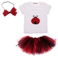 thumbnail image 2 of Disfraz de Lady Bug para niña camiseta, , diadema, semana del libro, vestido elegante Colcomx Traje de señora Bug de las muchachas, 2 of 8