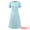 Light Blue, variant on DARING DIVA Women's A Line Short Sleeve Crew Neck Ruffle Flare Work Dress S Light Blue