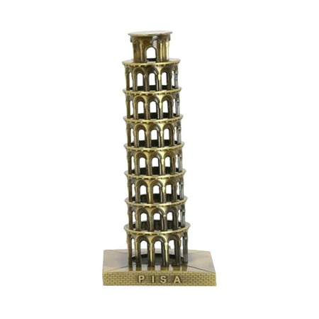 

Leaning Tower of Pisa Retro Leaning Tower of Pisa Decor Furnishing Metal Ornament Handicrafts Miniatures (Bronze)