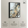 thumbnail image 2 of Creative Gold Boho Neutral Abstract Canvas Wall Art by Art Remedy, Black Floater Frame, 16"x24", 2 of 7