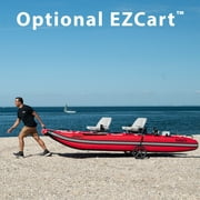 Sea Eagle FastCat12 Catamaran 2-4 Person Inflatable Boat-Rigid, High-Pressure, All-Drop Stitch, Easy Setup, Self-Bailing- Deluxe Package