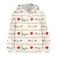 thumbnail image 2 of Telankuip Men's Valentine's Day Hoodies 2026 Cute Heart Graphic Drawstring Pullover Sweatshirt Baggy Comfortable Long Sleeve Holiday Hooded Tops with Pockets Fall Winter Outfits 3-Beige L, 2 of 4