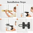 thumbnail image 7 of Aiteng 2Pcs Door Lock, Durable Door Security Latch, Extra Door Lock from Inside Suitable for Home and Hotel, Black, 7 of 7