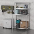 thumbnail image 1 of EDTara Stainless Steel Prep Work Table With Overshelves, Commercial-Grade Design With Adjustable Lower and Under Shelves for Large Kitchens, Restaurants, Warehouses, or Garages, 1 of 8