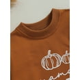 thumbnail image 6 of Wassery 2PCS Baby Boys Girls Sweatshirt Rompers Infant Halloween Clothes Letter Pumpkin Print Long Sleeve Jumpsuit 6M 12M 18M 24M Newborn Cute Fall Outfits, 6 of 9