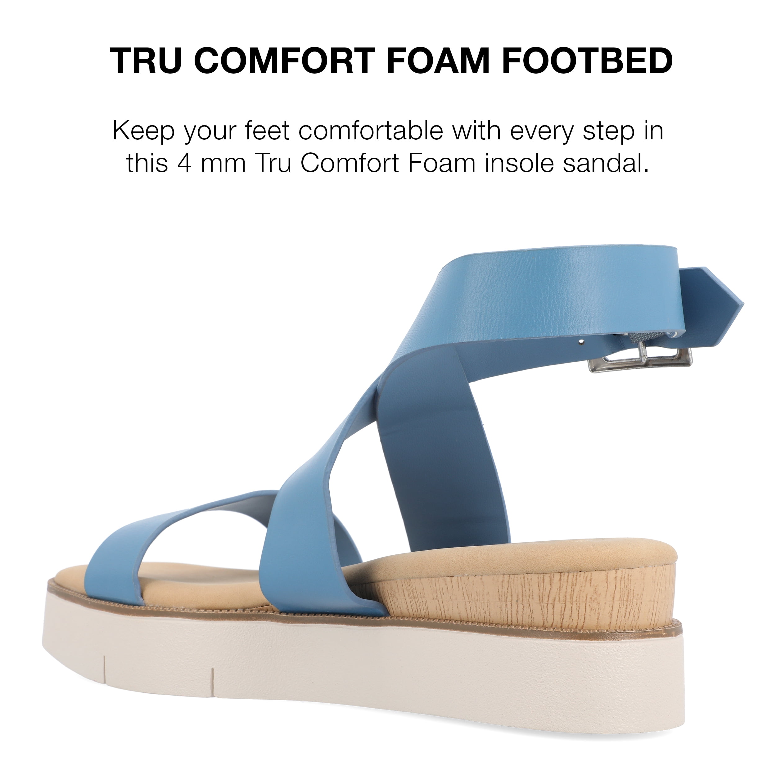 Journee Collection Womens HAVALEE Square toe Casual Ankle Strap