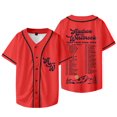 thumbnail image 1 of Hudson Westbrook Take Your Time Tour Merch Veste de Baseball Tee Unisexe Col en V Manches Courtes T-Shirts, Style 7,L, 1 of 6