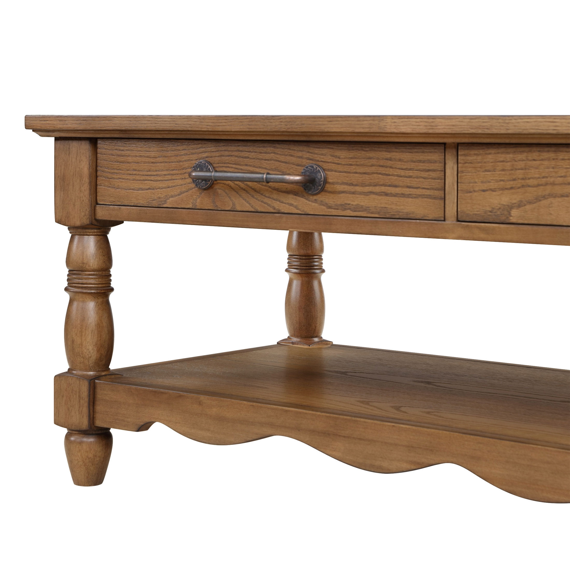 The Pioneer Woman Helen Coffee Table Made With Solid Wood Frame, Heirloom Brown