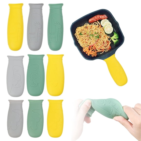 HomelyJoy Small Silicone Hot Handle Holder, Heat Resistant Pot Handle Cover for Cast Iron Skillets and Pans, Non Slip Kitchen Accessory 4.05 x 1.69 Inch