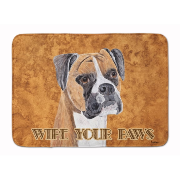 Carolines Treasures SC9121RUG Boxer Wipe your Paws Machine Washable Memory Foam Mat 19 X 27" multicolor