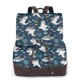 thumbnail image 1 of Disketp Friendly Sharks Mochila de Cuero para Mujer, Bolso de Espalda Antirrobo con Estilo para Viaje, Trabajo y Uso Diario, 1 of 4