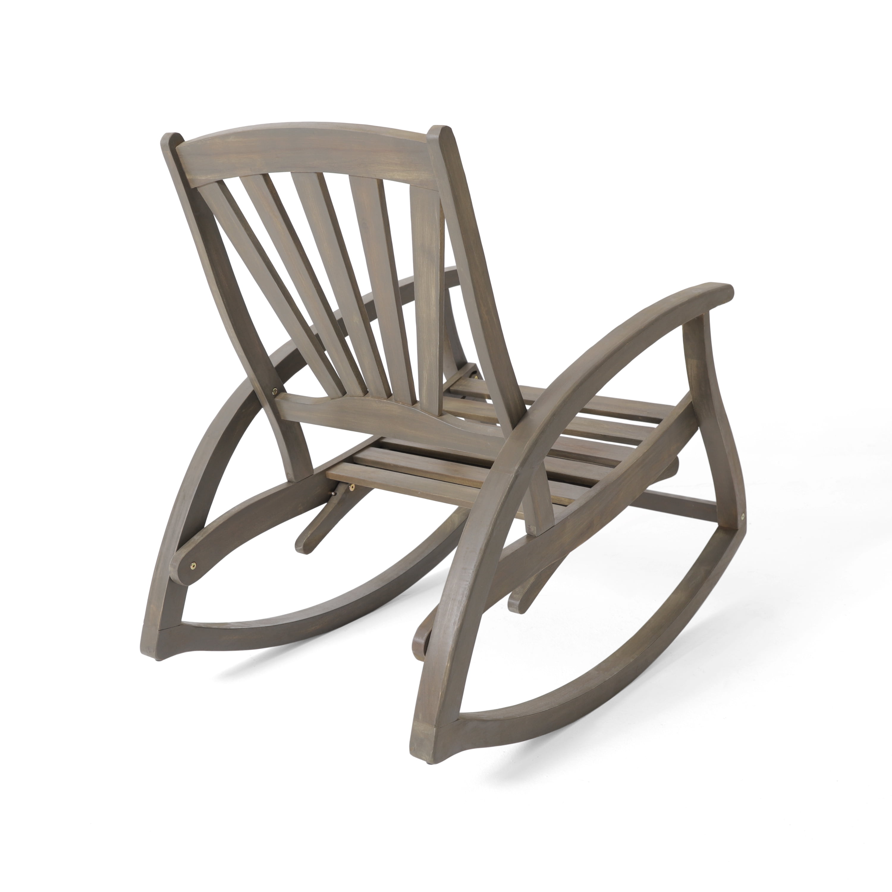 Gewnee Sunview Logan Solid Teak Outdoor Reclining Rocking Chair for Porch Garden Backyard and Indoor