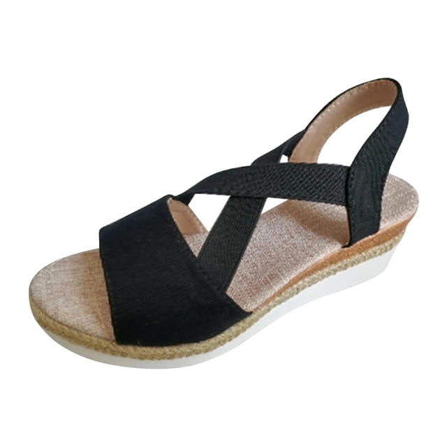 Amzcrzy Zapatos de mujer,Zapatos de mujer,Zapatillas de mujer, Sandalias informales con tiras y tacón inclinado para mujer Sandalias Mujer Zapatillas De Casa
