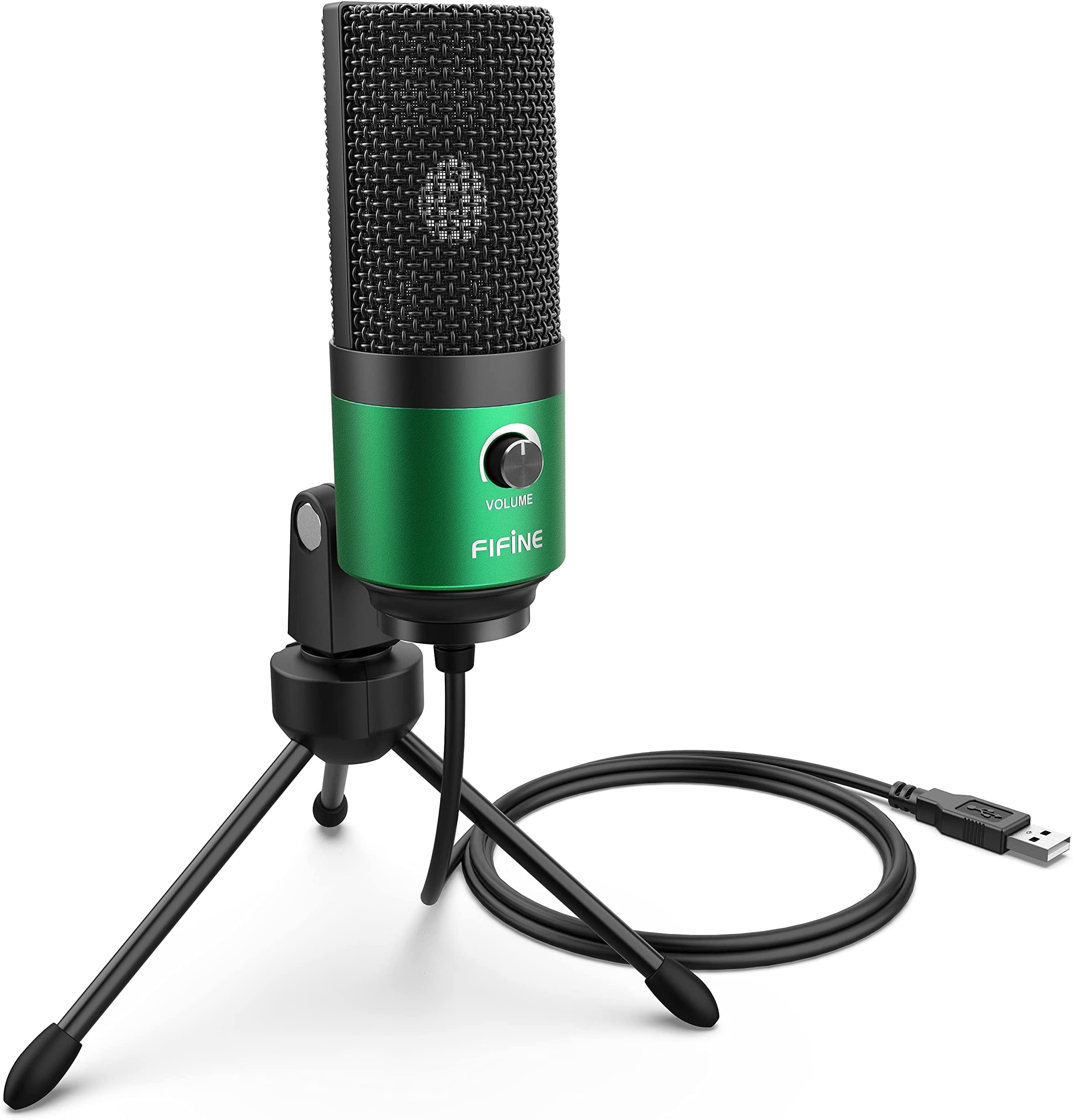 Usb Gaming Microphone For Pc Desktop Ps4 And Mac Gain Control External Condenser Computer Mic For Streaming Podcasting Twitch Discord Green K669g Walmart Com