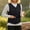 Black, variant on Purcolt Womens Quilted Padded Puffer Vest Lightweight Casual Collarless Sleeveless Snap Button Front Jackets with Pockets