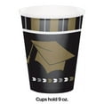 thumbnail image 2 of Glitzy Graduation - 9oz Black  Brown Paper Cups (8ct), 2 of 2