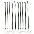 thumbnail image 1 of 10 unidades de cordón para el cuello de poliéster negro, porta credencial para estudiantes, personal, tarjeta de identificación, teléfono, llaves, cámara, 1 of 14