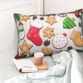 thumbnail image 4 of Balery Christmas Gingerbread Cookies Funda de Cojín Estampada, Regalos para Mujeres, Regalos de Amor para Ella, Regalos para Novia o Esposa, Funda de Almohada-14"x20", 4 of 6