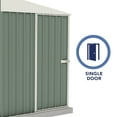 thumbnail image 4 of Absco Durango 5' x 10' Metal Bike Shed - Pale Eucalypt, 4 of 13