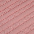thumbnail image 5 of PiccoCasa Cotton Blanket Decorative Cable Knitted Throw Knit Blankets, 47"x70" Shell Pink, 5 of 6
