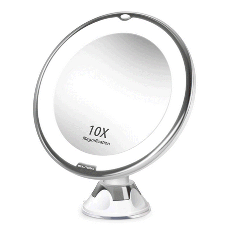 Beautural Perfect 10X Magnifying LED Makeup Mirror Lighted Mirriors with Illuminated White LED
